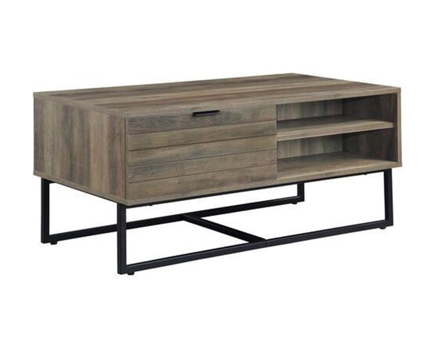 ACME - Homare Coffee Table in Rustic Oak/Black