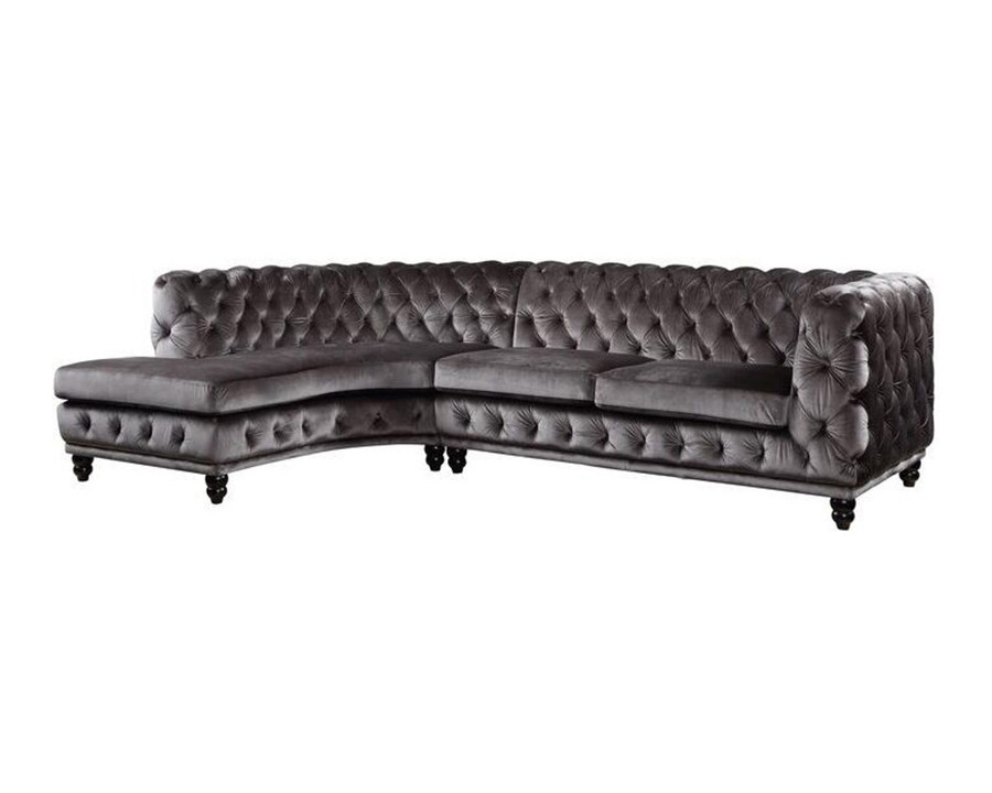 ACME - Atesis Sectional Sofa in Dark Gray