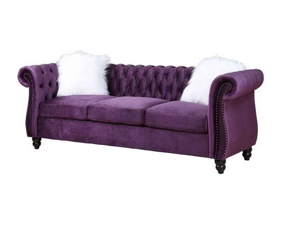 ACME - Thotton Sofa with 2 Pillows in Purple