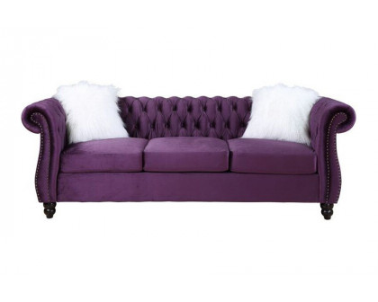 ACME - Thotton Sofa with 2 Pillows in Purple