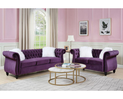 ACME - Thotton Sofa with 2 Pillows in Purple