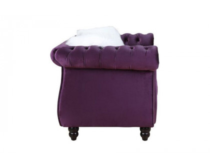 ACME - Thotton Loveseat with 2 Pillows in Purple