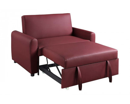 ACME - Caia Adjustable Sofa with Sleeper in Red