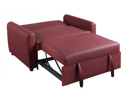 ACME - Caia Adjustable Sofa with Sleeper in Red