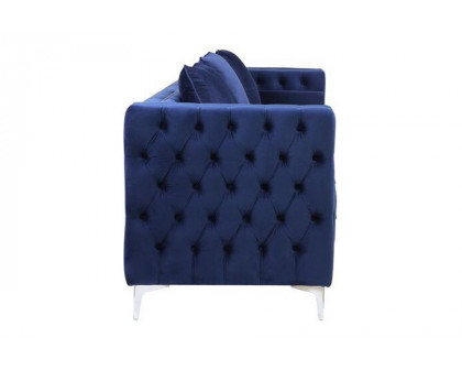 ACME Bovasis Sofa with 5 Pillows - Blue Velvet