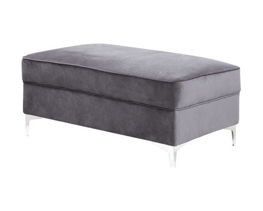 ACME Bovasis Ottoman - Gray Velvet