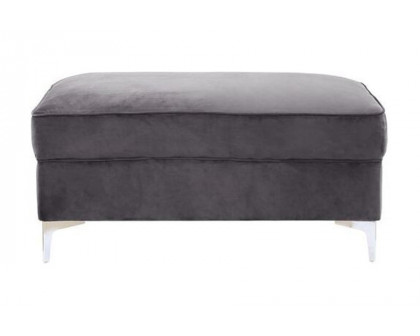 ACME Bovasis Ottoman - Gray Velvet