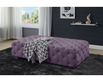 ACME Qokmis Sectional Ottoman - Purple Velvet