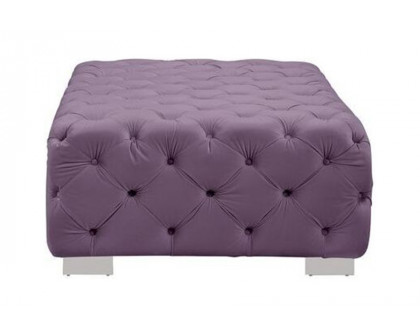 ACME Qokmis Sectional Ottoman - Purple Velvet