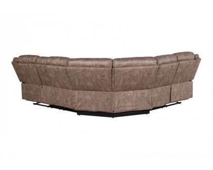 ACME Dollum Sectional Sofa - 2-Tone Chocolate Velvet