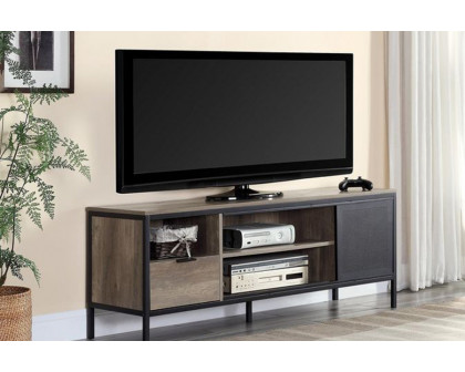 ACME - Nantan TV Stand in Rustic Oak/Black (LV00404)