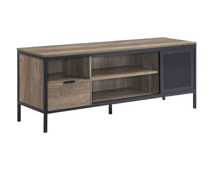 ACME - Nantan TV Stand in Rustic Oak/Black (LV00404)