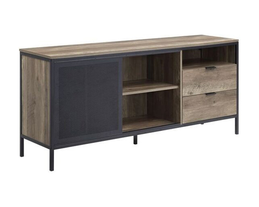 ACME - Nantan TV Stand in Rustic Oak/Black (LV00405)