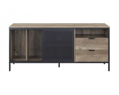 ACME - Nantan TV Stand in Rustic Oak/Black (LV00405)