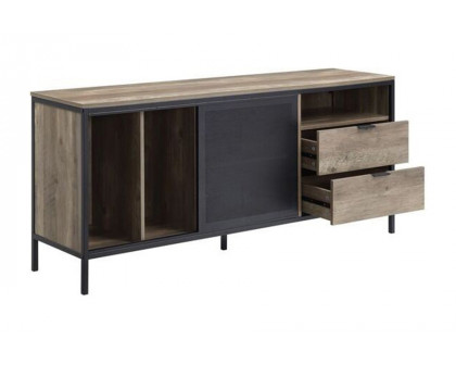 ACME - Nantan TV Stand in Rustic Oak/Black (LV00405)