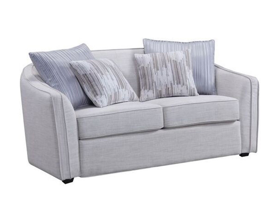 ACME - Mahler II Loveseat with 4 Pillows in Beige