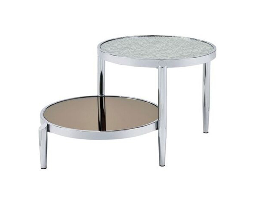 ACME Abbe Coffee Table - Glass/Chrome