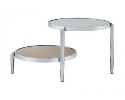 ACME Abbe Coffee Table - Glass/Chrome