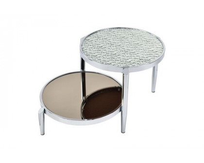 ACME Abbe Coffee Table - Glass/Chrome