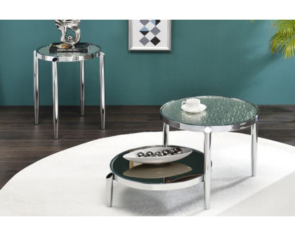 ACME Abbe Coffee Table - Glass/Chrome