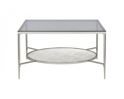 ACME - Adelrik Coffee Table in Glass/Chrome