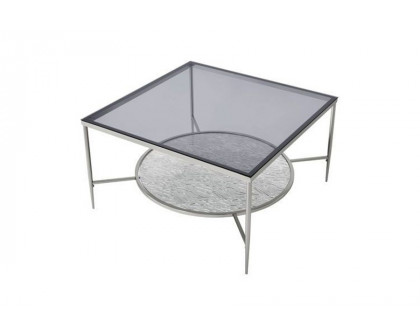 ACME - Adelrik Coffee Table in Glass/Chrome