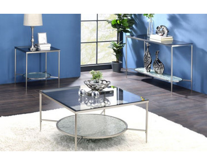 ACME - Adelrik Coffee Table in Glass/Chrome