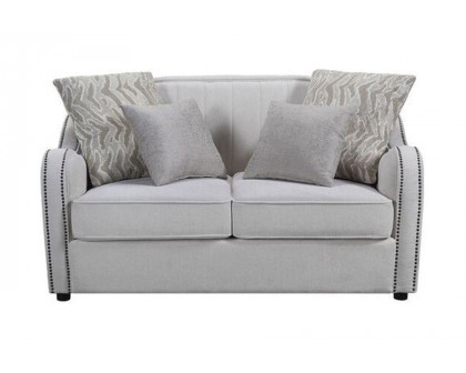 ACME - Mahler Loveseat with 4 Pillows in Beige