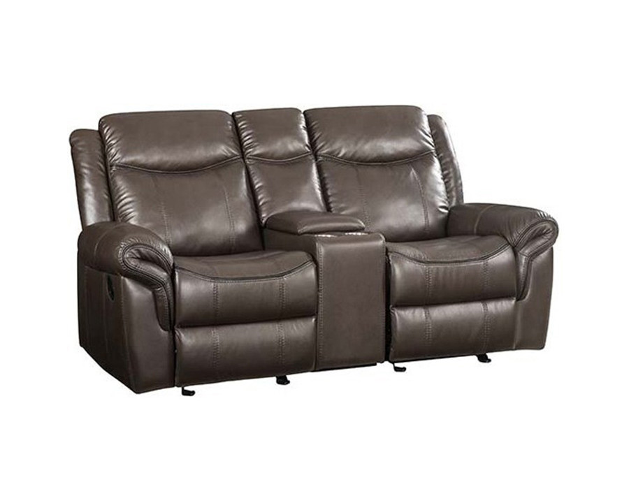 ACME - Lydia Motion Loveseat with USB & Console in Brown