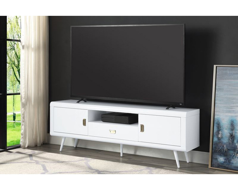 ACME - Pagan TV Stand in White High Gloss