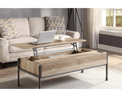 ACME - Brantley Coffee Table with Lift Top in Oak/Sandy Black