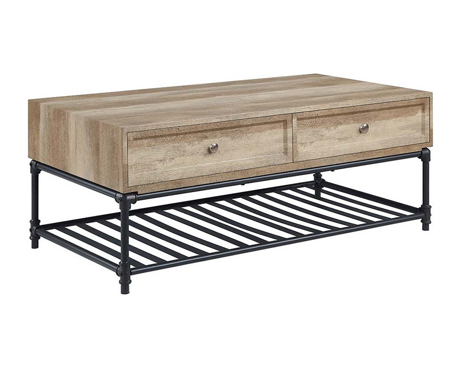 ACME - Brantley II Coffee Table in Oak/Sandy Black