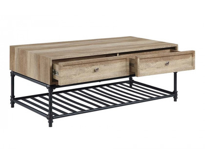 ACME - Brantley II Coffee Table in Oak/Sandy Black