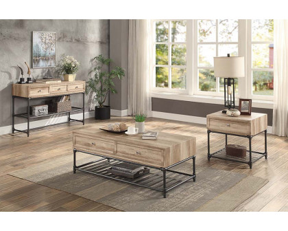 ACME - Brantley II Coffee Table in Oak/Sandy Black