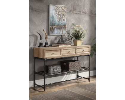 ACME - Brantley II Sofa Table in Oak/Sandy Black