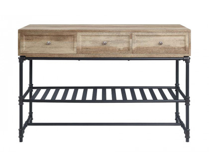 ACME - Brantley II Sofa Table in Oak/Sandy Black