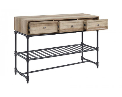 ACME - Brantley II Sofa Table in Oak/Sandy Black