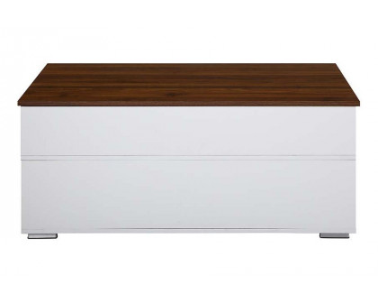 ACME - Raeden Coffee Table with Lift Top in White/Walnut