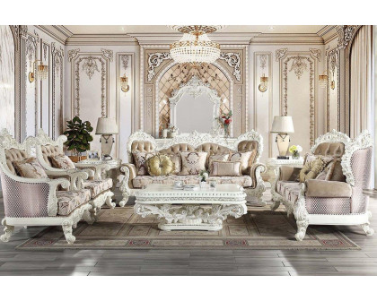 ACME - Vanaheim Sofa with 7 Pillows in Antique White