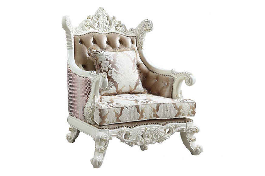 ACME™ Vanaheim Chair with Pillow - Antique White