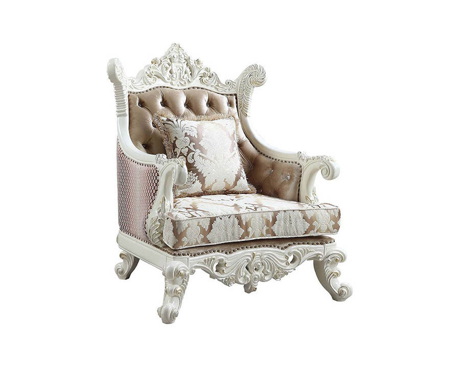 ACME - Vanaheim Chair with Pillow in Antique White