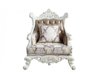 ACME™ Vanaheim Chair with Pillow - Antique White