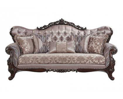 ACME - Benbek Sofa with 5 Pillows in Antique Oak