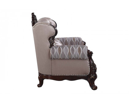 ACME - Benbek Loveseat with 3 Pillows in Antique Oak