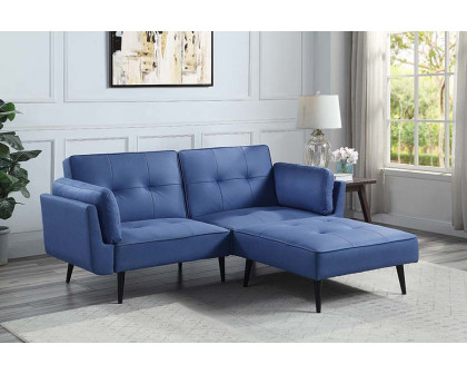 ACME - Nafisa Adjustable Sofa & Ottoman in Blue