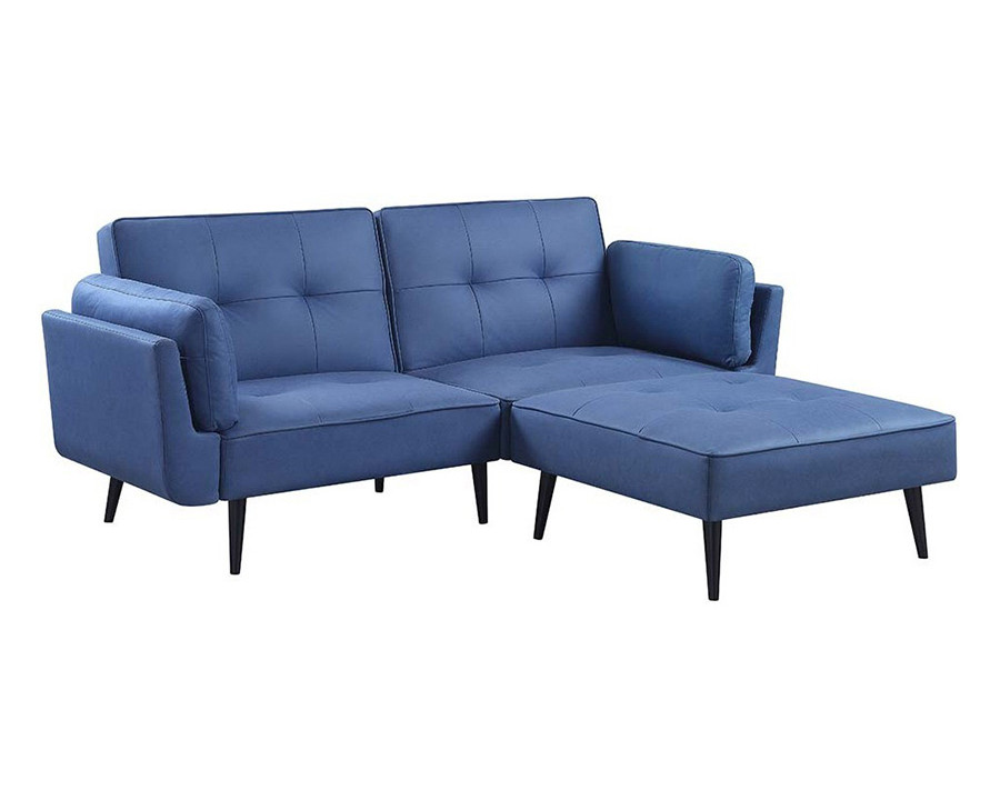 ACME - Nafisa Adjustable Sofa & Ottoman in Blue