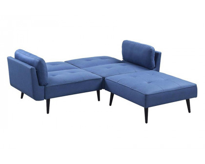 ACME - Nafisa Adjustable Sofa & Ottoman in Blue