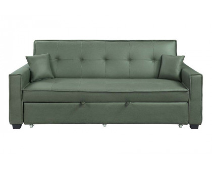 ACME - Octavio Adjustable Sofa with 2 Pillows in Green