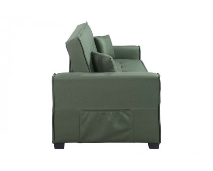 ACME - Octavio Adjustable Sofa with 2 Pillows in Green