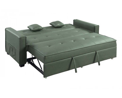 ACME - Octavio Adjustable Sofa with 2 Pillows in Green